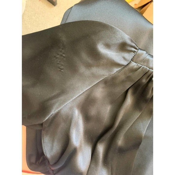 Amanda Uprichard 100% Silk Black V-Neck Dress - Picture 8 of 10